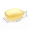 thumbnail image 4 of Unique Bargains 1 Pc Waterproof Soap Holder Double Layer with Cover Yellow Soap Holder for Bathroom 5.51"x4.13"x1.65", 4 of 6