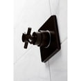 thumbnail image 3 of Kingston Brass KS3045DX Concord Single-Handle Three-Way Diverter Valve with Square Trim Kit in Oil Rubbed Bronze, 3 of 9