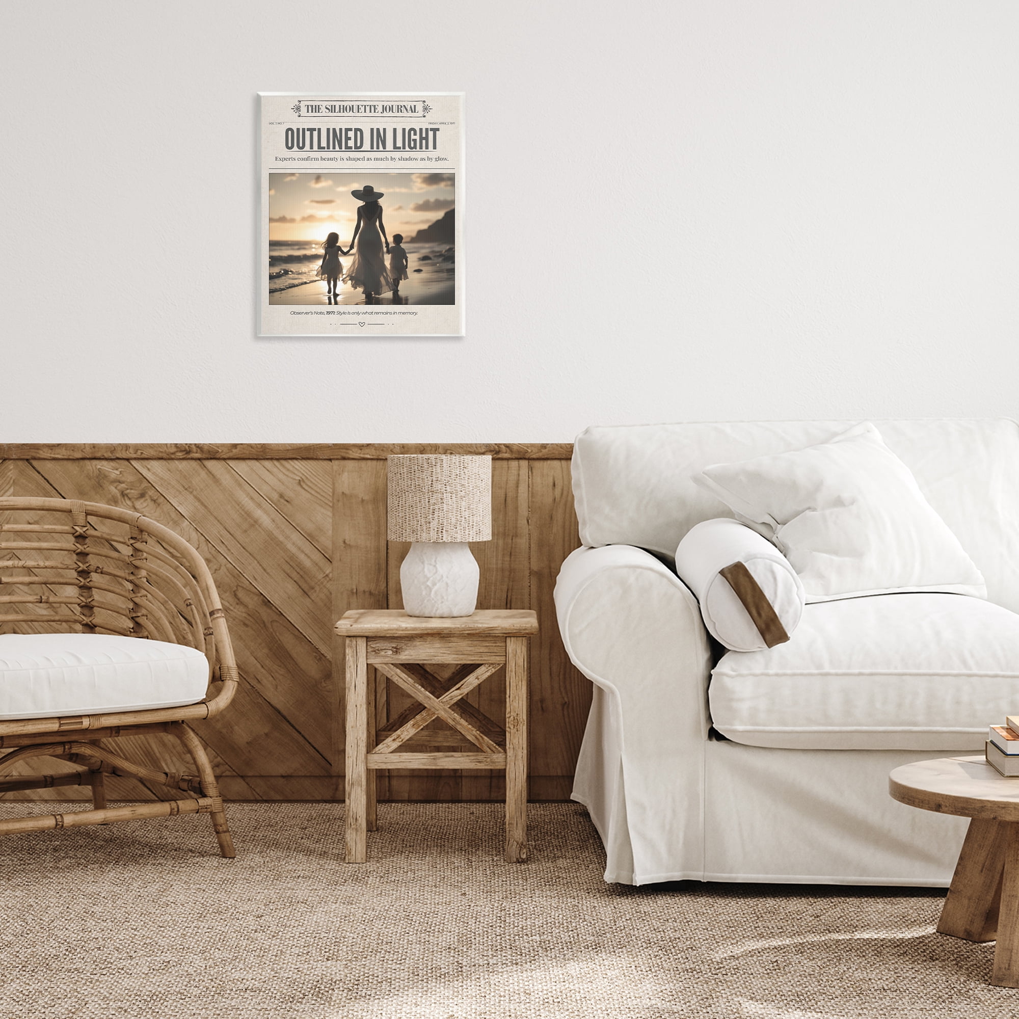 Stupell Industries Outlined In Light Newspaper Wall Plaque Art, design by A Barefoot Stylist