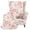 Soft Pink Watercolor Rose, variant on Glofpot Stretch Wingback Chair Slipcover Removable Anti‑Dirt Furniture Protector Red Vintage Winter Village Sleigh Reindeer Cabin Christmas Toile For Wingback Chair