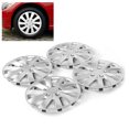 thumbnail image 1 of Protectores de ruedas Tapacubos 4 piezas Cubiertas de ruedas de 15 pulgadas Cubierta de rueda automática plateada Cubiertas de ruedas de llanta de cuero Reemplazo a presión ANGGREK Otros, 1 of 8