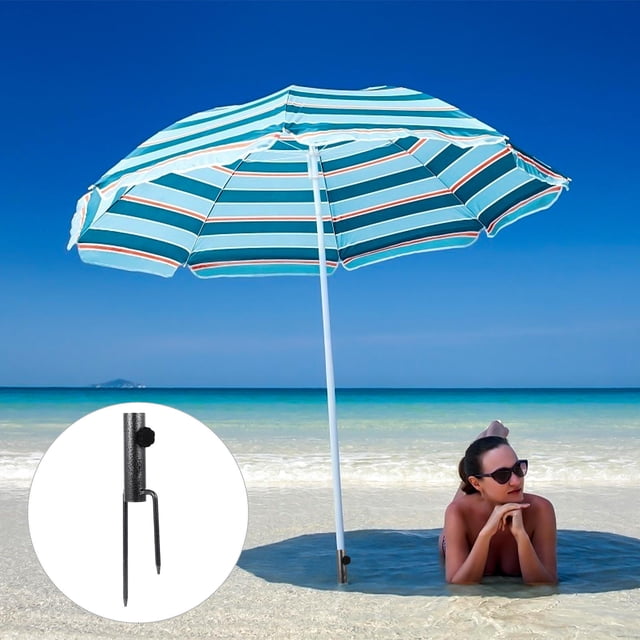 OUNONA 1Pc Heavy Duty Grey Umbrella Anchor Stake for Beach Use Provides Stable Sun Shade Support