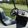 thumbnail image 4 of Aplkyhs Navy Blue Marble Golf Cart Seat Covers Club Car Elastic Golf Cart Seat Covers Front Seat A Perfect Balance of Warmth in Winter and Cooling in Summer Designed for Golf Lover Blue, 4 of 7