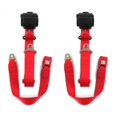 thumbnail image 1 of Jeep CJ-DJ 1971-1986 Standard 3 Point Red Retractable Bucket Seat Belt Kit - 2 Belts, 1 of 1