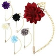 thumbnail image 2 of Broche ， Dekaim 6PCS Simple Hermosa Cinta Hoja Traje de Cadena Hombre Rosa Camisa Flor Broche Pin Decoración, 2 of 8