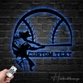 thumbnail image 4 of Handmadetneonsign Custom Baseball Player Metal Wall Art LED Light - Personalized Softball Players, 4 of 5