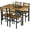 Rustic Brown, variant on Lamerge Sets for 4, Dining Room Table with 4 PU Leather Upholstered Chairs, Modern Wood Kitchen Table and Chairs Set, Square Dinette Sets for Breakfast Nook, Gray