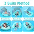 thumbnail image 2 of Piscina flotante para bebés Mambobaby con toldo y cola, color verde, de 3 a 24 m, 2 of 8