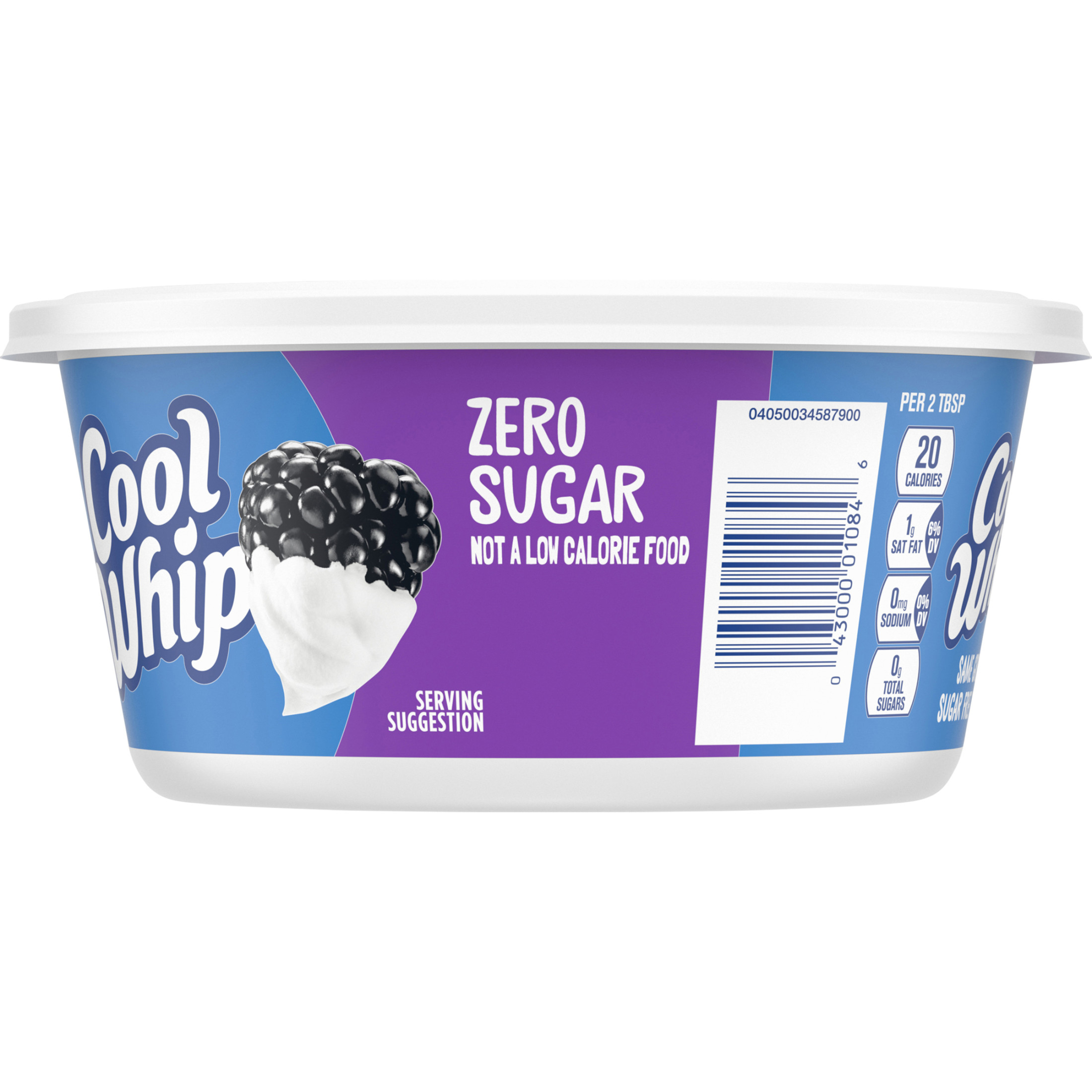 Cool Whip Zero Sugar Whipped Cream Topping, 8 oz Tub - image 3 of 11