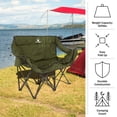 thumbnail image 4 of Wakeman Outdoor Double Camping Chair - Camp Loveseat with Carry Bag, Olive, 4 of 7
