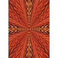 thumbnail image 1 of Ahgly Company Machine Washable Indoor Rectangle Transitional Orange Red Area Rugs, 5' x 7', 1 of 7
