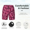 thumbnail image 5 of Fotbe Pink Butterfly Men’s Swim Trunks Quick Dry Swim Shorts Board Shorts with Mesh Lining-3X-Large, 5 of 9