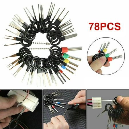 

78Pcs Wire Terminal Removal Tool Car Electrical Wiring Crimp Connector Pin Kit