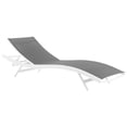 thumbnail image 3 of Modway Glimpse Aluminum & Mesh Patio Chaise Lounge in White and Gray, 3 of 6