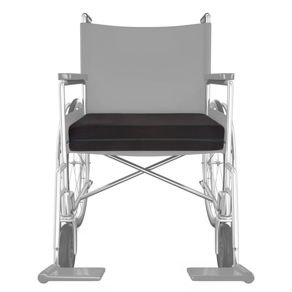 Seat Cushion-3” Memory Foam and Gel Layers-Removable Cover and Waterproof Lining-Comfortable Support in Wheelchair, Desk, Office Chair by Bluestone