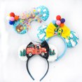 thumbnail image 3 of Diadema con orejas de Mickey Mouse para niños, bandana con diseño de murciélago Araña, accesorios para el cabello para fiesta, 3 of 5