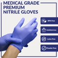 thumbnail image 2 of Guantes de examen de nitrilo Klex Medical Grade, sin polvo, color lavanda L, 2 of 6