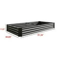 thumbnail image 3 of Hi-GARDEN, 1-YEAR-WARRANTY, 91.34"*44.69"*11.81"(7.6x3.7x0.98FT),Raised Garden Bed Kit, Metal Raised Bed Garden for Flower Planters, Vegetables Herb(Black), 3 of 8