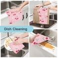 thumbnail image 2 of Yayeee 6 Pack Kitchen Dishcloths for Washing Dishes Soft Absorbent Microfiber Towels, Pink Cute Cherry Pattern, 2 of 9