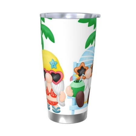 

Vsdgher Gnomes Summer Beach1 20 Oz Stainless Steel Vacuum Insulated Travel Mug Coffee Cup for Home Office Outdoor Works Great for Ice Drinks and Hot Beverage -Without Straw