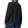 thumbnail image 6 of Horkkom Cropped Sweatshirts for Women Long Sleeve Crewneck Sweatshirts Casual Solid Color Pullover Sweatshirts S, 6 of 8