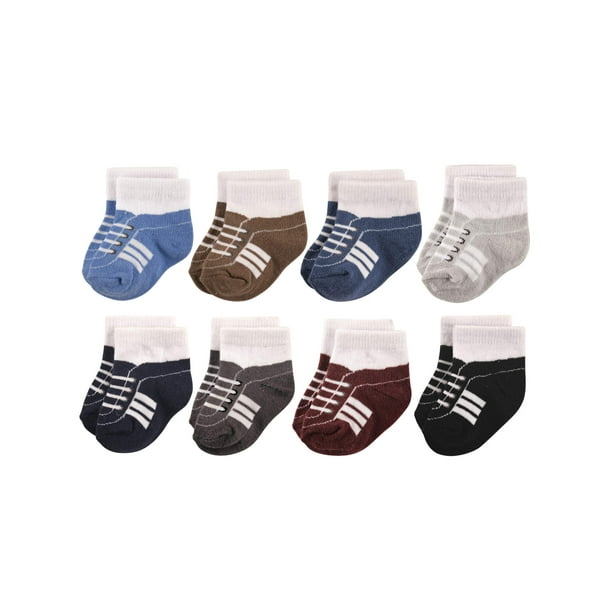 Hudson Baby Sneaker Crew Socks, 8Pack (Baby Boys)