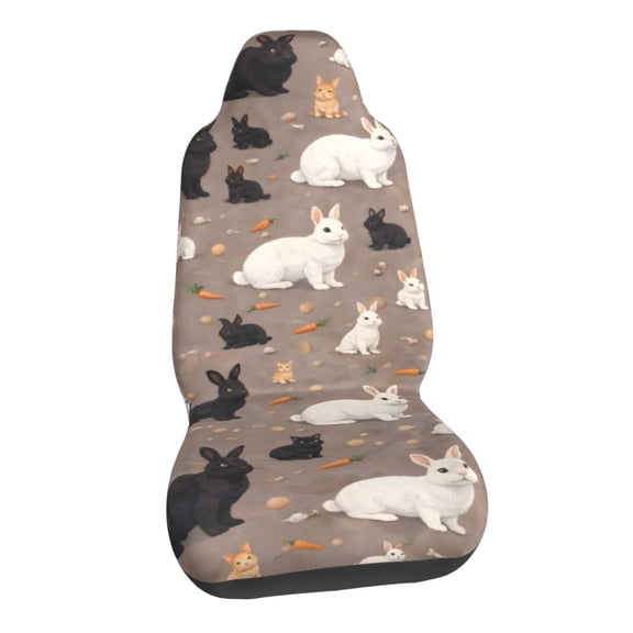 Rabbit Pattern Car Seat Covers Stretch Car Seat Protectors Universal Fit