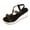 Black, variant on Summer Sandals for Women 2025 Arch Support Boho Wedge Open Toe Elastic Strap Causal Daily Shoes for Women Beach Vacation Fashion