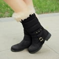 thumbnail image 2 of YLYL Snow Boots for Women Fur Fashion Classic High Top Warm Padded Low Heel Round Toe Boots, 2 of 9