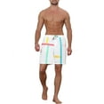 thumbnail image 2 of Unique Bargains Men's Summer Colorful Drawstring Elastic Waist Beach Board Shorts 28 White, 2 of 5
