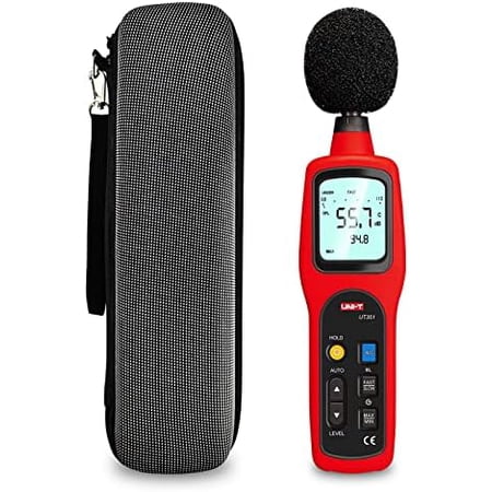 UT351 Decibel Meter, Digital Sound Level Meter SPL Meter with 31.5Hz~8,000Hz A and C Frequency Weighting, 30~130dB Audio Noise Volume Measure Device, Max/Min Fast/Slow Data Hold LCD Backlight$$Tools