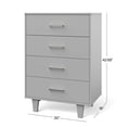 thumbnail image 5 of Child Craft Tremont 42" 4-Drawer Chest for Nursery or Bedroom, Mid-Century Style, Anti-Tip Kit, Gentle Gray, 5 of 6