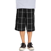 Shaka Wear Men's Relaxed Fit Plaid Cargo Shorts S~5XL