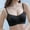 Black, variant on Women's Bras Free Shipping Under $10 Solid Color Thin Style Ventilate Back Buckle Bra Without Steel Rim