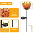 thumbnail image 2 of Luz LED solar de metal con forma de tulipán para exterior Strackvial, 2 piezas, 2 of 9