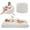 Beige, variant on Giant Convertible Bean Bag Chair Bed, 3 in 1 Bean Bag Couch to Floor Mattress, Soft Memory Foam Bean Bag for Adults, Machine Washable Cover