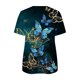thumbnail image 4 of Blusa informal elegante de manga corta con cremallera y cuello redondo para mujer OAVQHLG3B Store lin121212, 4 of 5