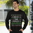 thumbnail image 3 of Ugly Christmas Sweater, Christmas Sweatshirt, Deck the Halls Not Coworkers Sweatshirt, Funny Corporate Ugly Christmas Sweater, 3 of 5