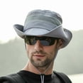 thumbnail image 6 of KelaJuan Unisex Cowboy Hats Wide Brim Mesh Bucket Hats with UV Protection Drawstring Hiking Cooling Fisherman Headgear, 6 of 6
