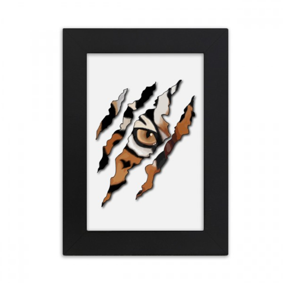 Tiger Eyes Tear Face Art Deco Fashion Desktop Photo Frame Picture Display Art Painting Exhibit