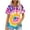 Multicolor Tops for Summer_r, variant on jtjvou Women's Plus Size Short Sleeve Tees Going out Tops for Teen Tie Dye Shirts Trendy Fashion Summer Lady Round Neck Blouse Multicolor,L