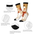 thumbnail image 3 of Yiaed Christmas Snowman Gift Print Great elasticity Crew Socks Sports socks for Men and Women, 3 of 5