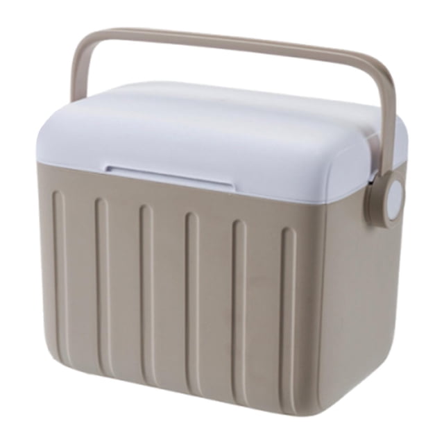 Nevera portátil con aislamiento térmico para conservar el frío y el calor, organizador de bebidas, contenedor de almacenamiento, hielera para fiestas Café con crema