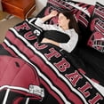 thumbnail image 4 of jejeloiu American Rugby City 7-Piece Bedding Comforter Set,Red Football Helmet King Bedding Sets For Boys Kids Reversible, 4 of 8