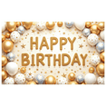 thumbnail image 3 of Golden Letters Happy Birthday Banner Decorative Design Colorful Balloons Celebration Star Elements for Birthday Party Photo Shoot Holiday Celebration, 3 of 7