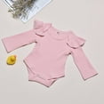 thumbnail image 4 of Gubotare Baby Girl Bodysuit Baby Girl Outfit Plaid Bubble Bodysuit Bodysuit Embroidery Jumpsuit Cute Fall Winter Clothes 0 3 6 9 12 18 24 Months (Pink,3-6 Months), 4 of 5