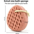thumbnail image 5 of Trianu Bath Sponge, Sponge Loofah Body Scrubber, Shower Pouf Cleaning Loofahs Sponge, Shower Use Sponge, 2Pcs, Gray & Brown, 5 of 6