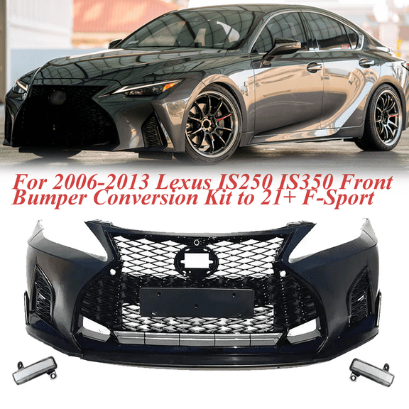 Fit Lexus IS250 IS350 06-13 Bumper Grill Lip Fog Light Conversion to 21  F-Sport