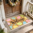 thumbnail image 4 of EGNMCR Easter Outdoor Entrance Doormat Easter Decorative Mat Easter Egg Rug Welcome Mat Absorbent Doormat Thickened Silicone Non-Slide For Spring Decor Home Entryway Polyester holiday carpet, 4 of 6