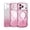 Pink, variant on for iPhone 16 Pro Compatible with MagSafe Case, Sparkling Rhinestone Design, Wave-shaped Frame Stylish Glitter PC+TPU Shockproof Anti-Scratch Ultra Slim Lightweight Phone Cover, Orange